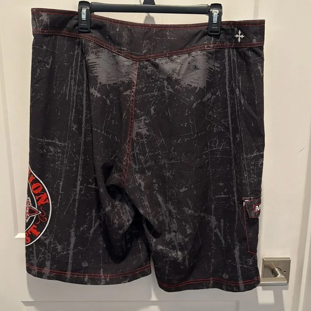 Affliction Men's Boardshorts Royal Chromatic Surf Swimming Trunk, Size 38